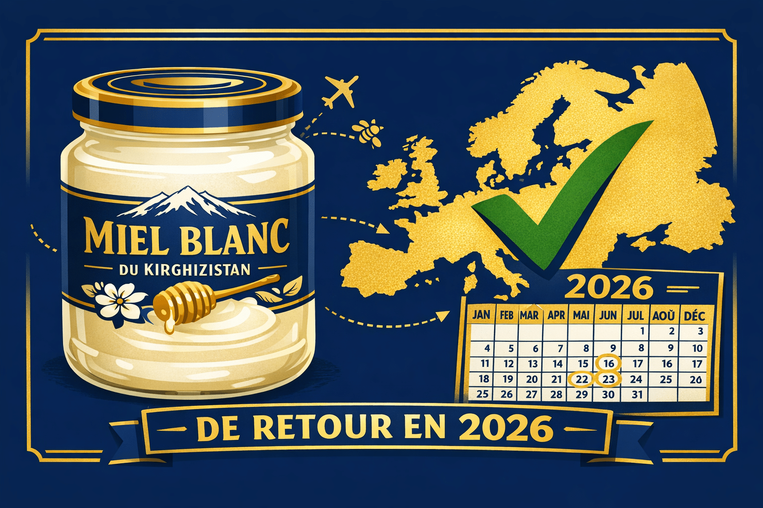miel blanc du Kirghizistan retour Europe 2026 interdiction levée